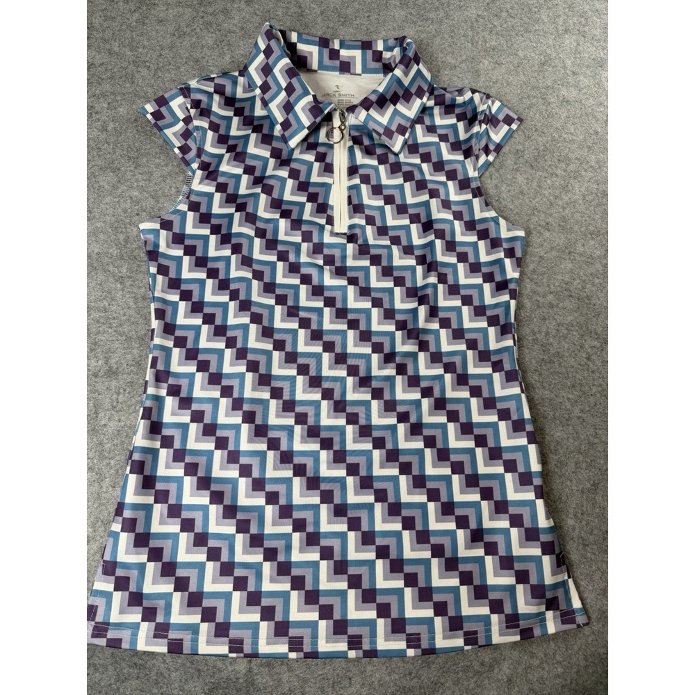 Jack Smith Golf Womens Small Sleeveless Polo Shirt UPF 50 Wicking Outdoor Sports